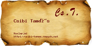 Csibi Tamás névjegykártya